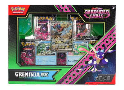 COLECCIÓN ESPECIAL DE ILUSTRACIONES DE POKEMON SCARLET &amp; VIOLET SHROUDED FABLE GRENINJA &amp; KINGDRA EX. 