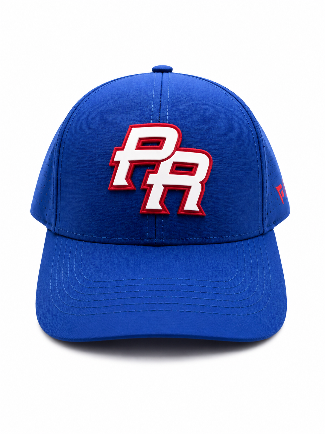 GORRA DE PUERTO RICO - AZUL   Y LETRAS BLANCAS  CON BORDE ROJO - PUERTO RICO CAP BLUE  WITH WHITE  LETTERS & RED OUTLINE LETTERS