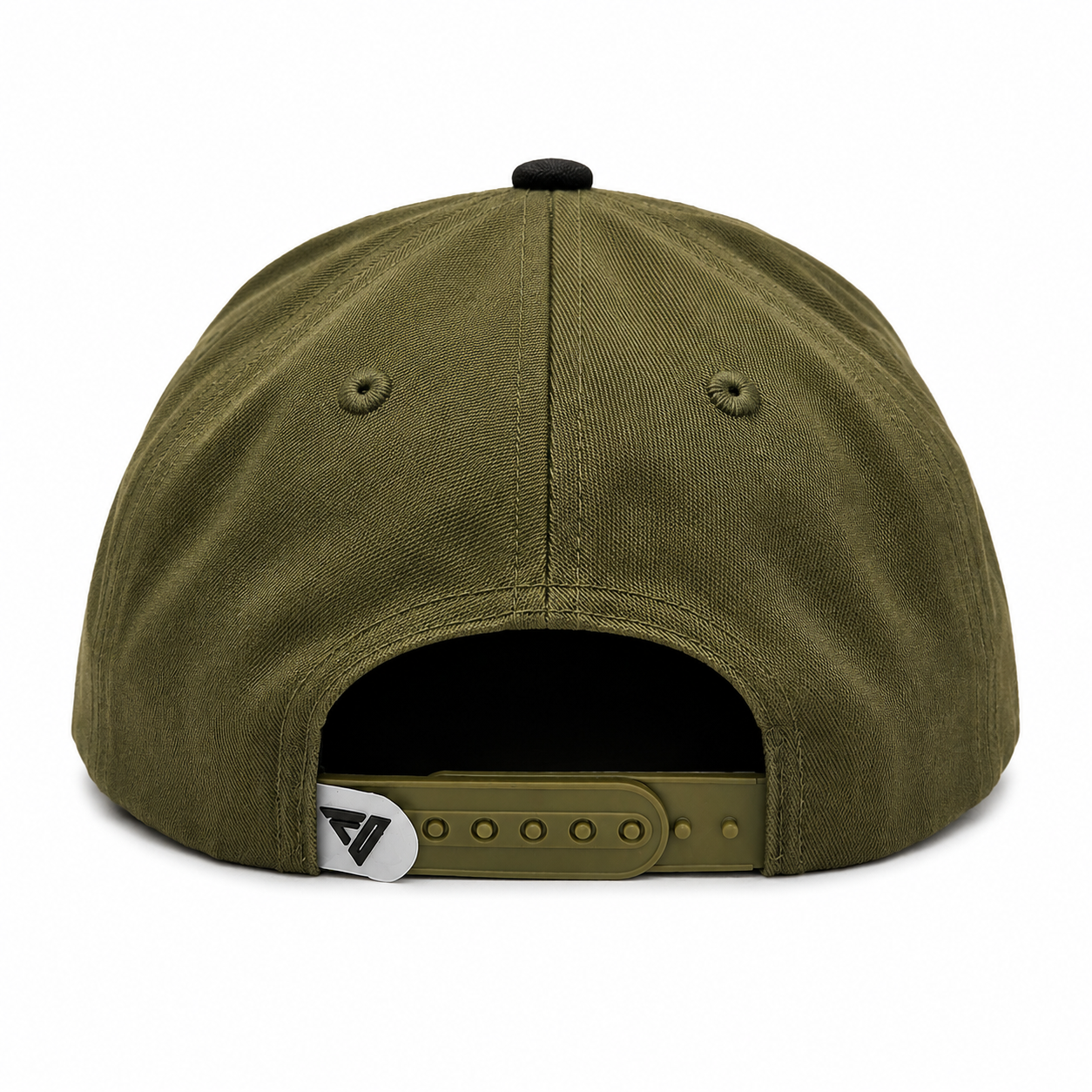 GORRA DE PUERTO RICO - VERDE OLIVA / MILITAR  CON LETRAS BLANCAS  CON BORDE ROJO  - PUERTO RICO CAP OLIVE / MILITARY GREEN  WITH WHITE  LETTERS & RED OUTLINE LETTERS