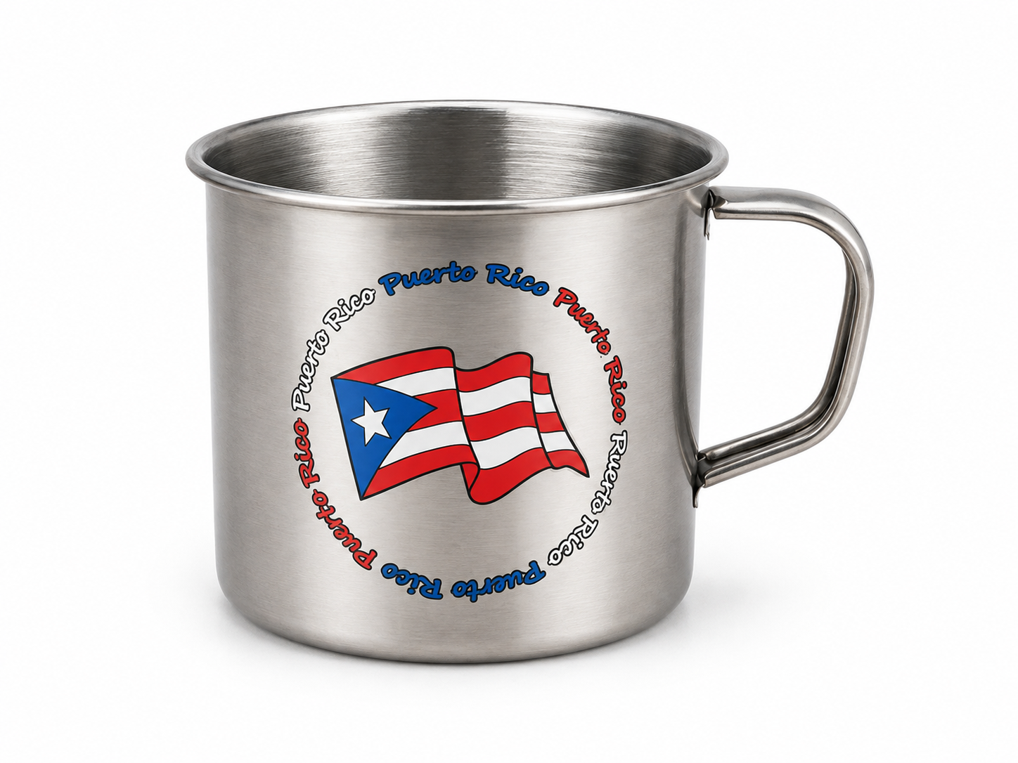 TAZA - METAL W/ PUERTO RICO FLAG (SMALL)