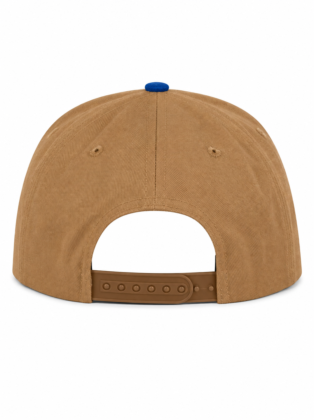 GORRA DE PUERTO RICO MARRON CON VICERA AZUL ROYAL  Y LETRAS BLANCA CON BORDE DE LETRA ROJO - PUERTO RICO BROWN CAP  & BLUE VICER WITH WHITE LETTERS & RED OUTLINE LETTERS