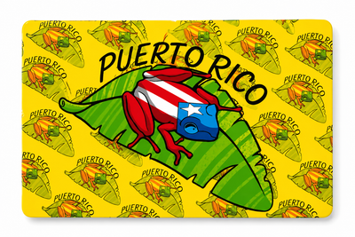 KITCHEN PLACE MAT PUERTO RICO COQUI HOJA - PLACE MAT DE PUERTO RICO