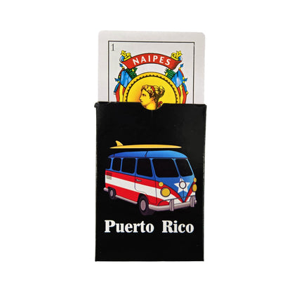 BRISCA CARD SET PUERTO RICO FLAG VOLKSWAGEN VAN DESIGN - CARTAS BRISCAS CON BANDERA DE PUERTO RICO EN VOLKSWAGEN