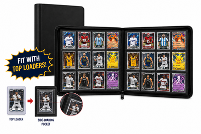 12 POCKET BINDER - 20 PAGES, HOLDS 480 CARDS WITH TOP LOAD