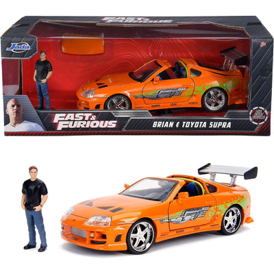 TOYOTA SUPRA A ESCALA 1/24 CON FIGURA DE BRIAN - RÁPIDOS Y FURIOSO