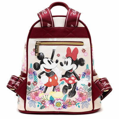 BULTO DISNEY MICKEY &amp; MINNIE- 11" VEGANO
 MINI MOCHILA DE CUERO