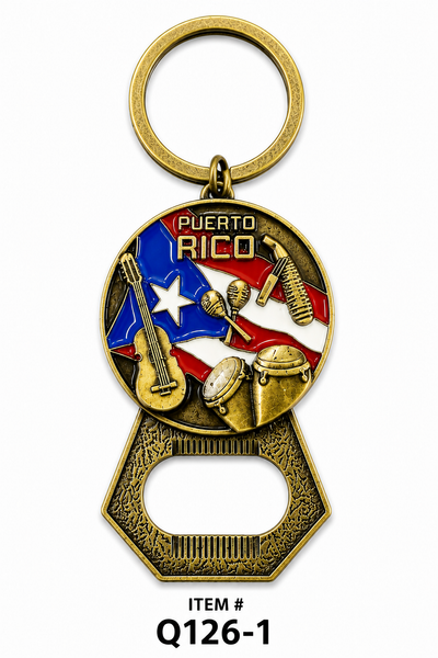 PUERTO RICO KEYCHAIN BOTTLE OPENER Q126-1
