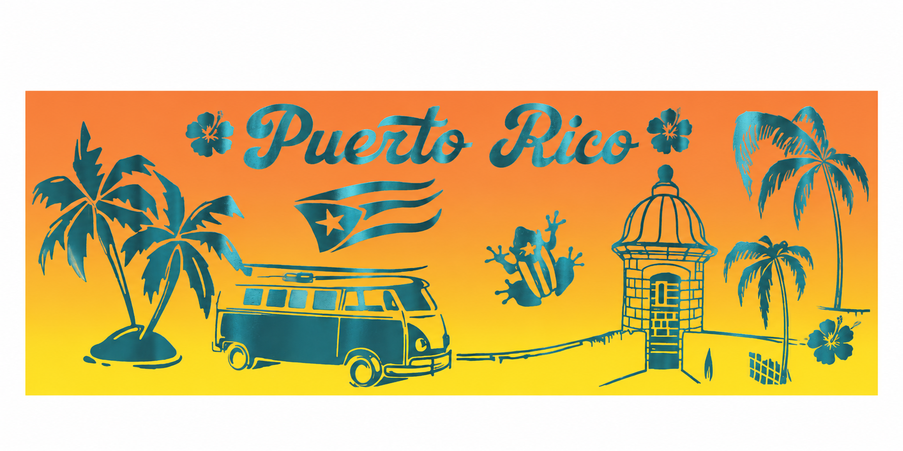 PUERTO RICO FROSTED GLASS MUG FCM09