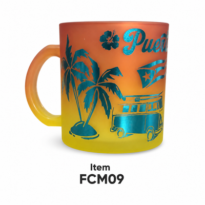 PUERTO RICO FROSTED GLASS MUG FCM09