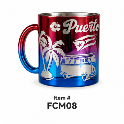 PUERTO RICO FROSTED GLASS MUG FCM08