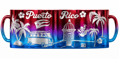 PUERTO RICO FROSTED GLASS MUG FCM08
