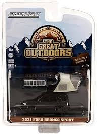 1/64 2021 FORD BRONCO SPORT WITH TENT - GREENLIGHT “THE GREAT OUTDOORS” SERIES 1