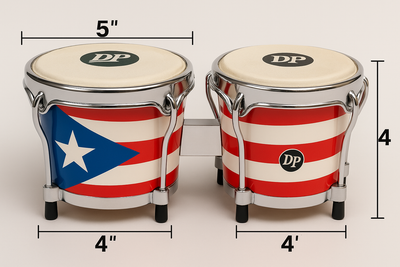 PROFESSIONAL LATIN BONGO - PUERTO RICO FLAG (Don Pablo)