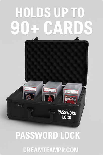 3 ROW GRADED TRADING CARD STORAGE BOX - HOLDS 80+ CARDS / MALETA PARA GUARDAR TARJETAS COLECCIONABLES