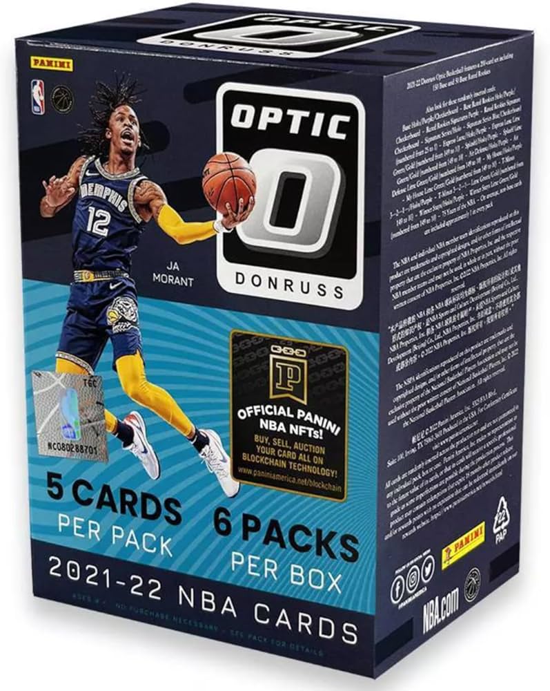 2021-22 PANINI DONRUSS 6 PACKS TRADING CARD BLASTER BOX