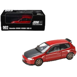 1/64  HONDA CIVIC (EG6) SIR II RED WITH BLACK HOOD - JDM64