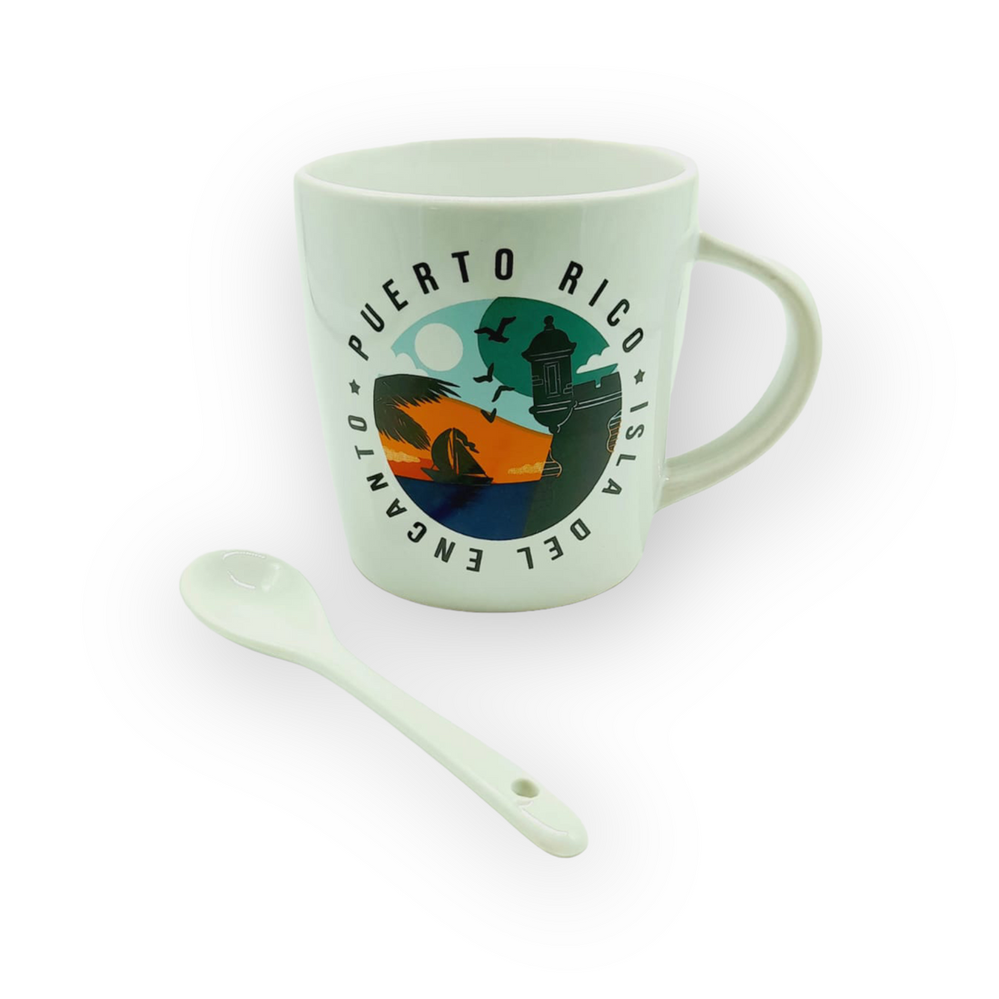 TAZA “TAZA” DE PUERTO RICO CON CUCHARA