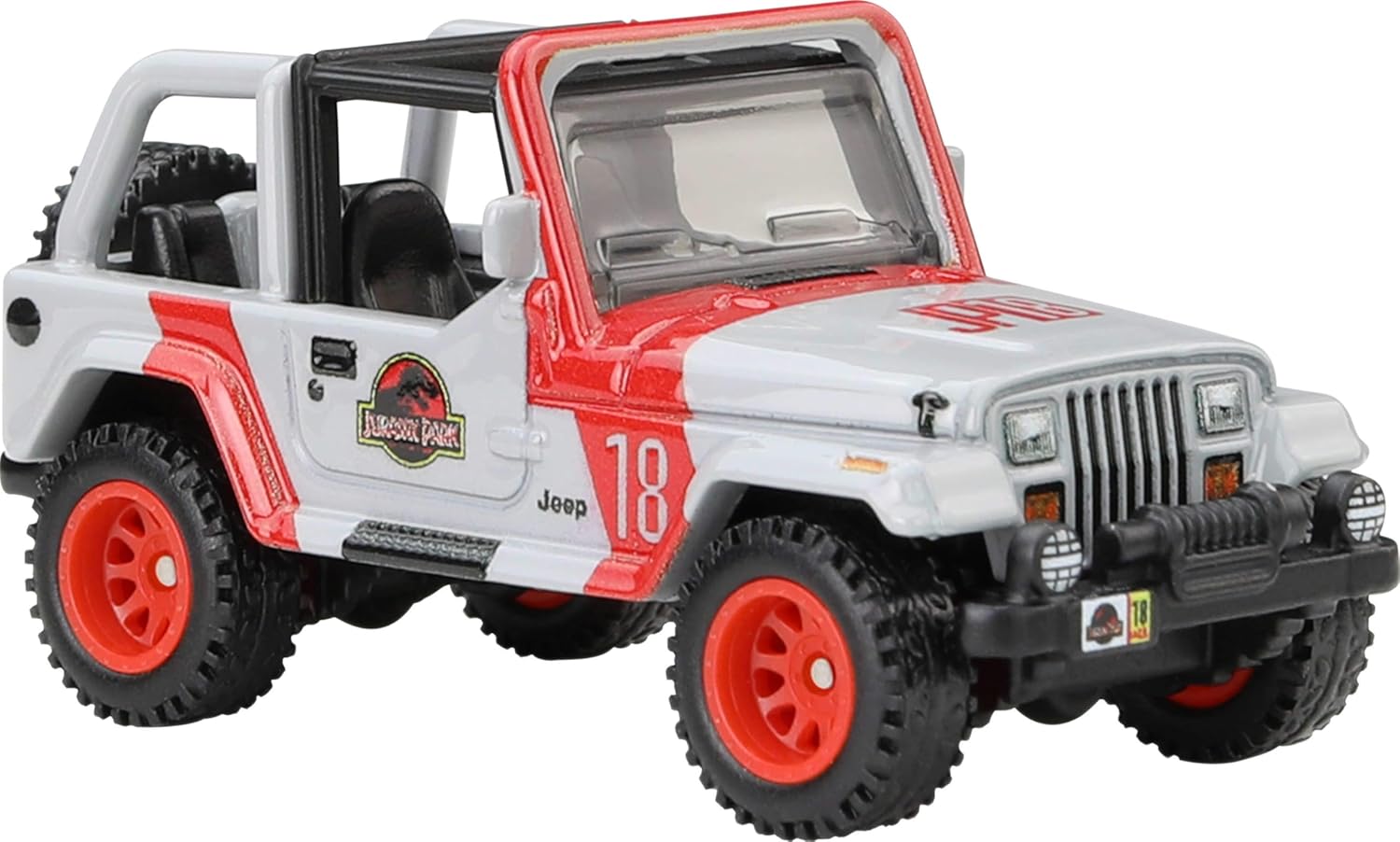 1/64 1992 JEEP WRANGLER SAHARA JURASSIC PARK - HOTWHEELS