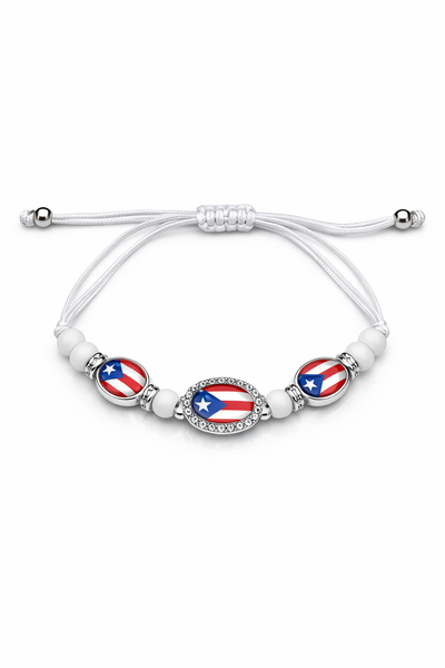 PULSERA CON BANDERA DE PUERTO RICO (AJUSTABLE) BL-9062PR