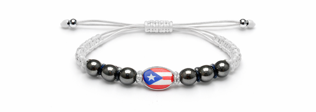 PULSERA CON BANDERA DE PUERTO RICO (AJUSTABLE) PBR1534PR