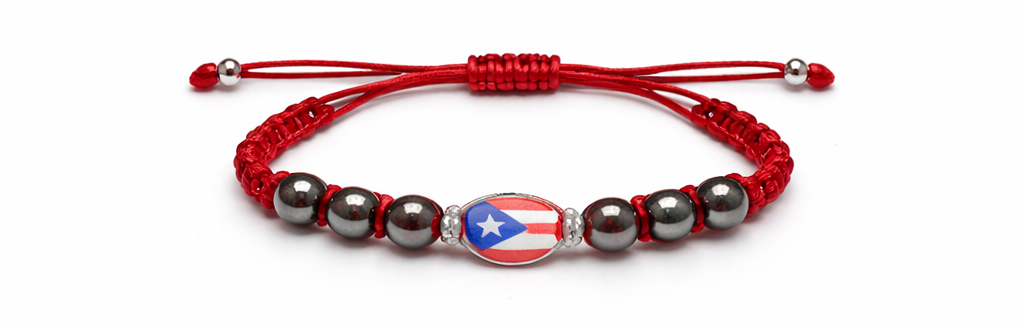 PULSERA CON BANDERA DE PUERTO RICO (AJUSTABLE) PBR1534PR