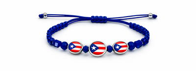 PULSERA CON BANDERA DE PUERTO RICO (AJUSTABLE) BL-2200PR