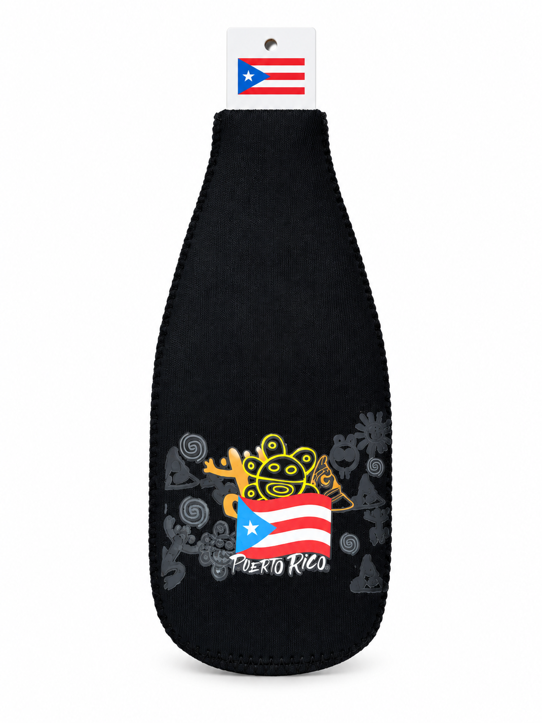 PUERTO RICO TAINO SYMBOLS BOTTLE COOLER  WITH OPENER