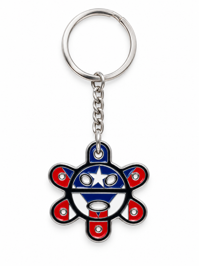 LLAVERO DE PUERTO RICO SOL TAINO CON BANDERA - ABRIDOR DE BOTELLA FCK-01