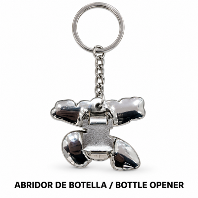 LLAVERO DE PUERTO RICO COQUI TAINO CON BANDERA - ABRIDOR DE BOTELLA