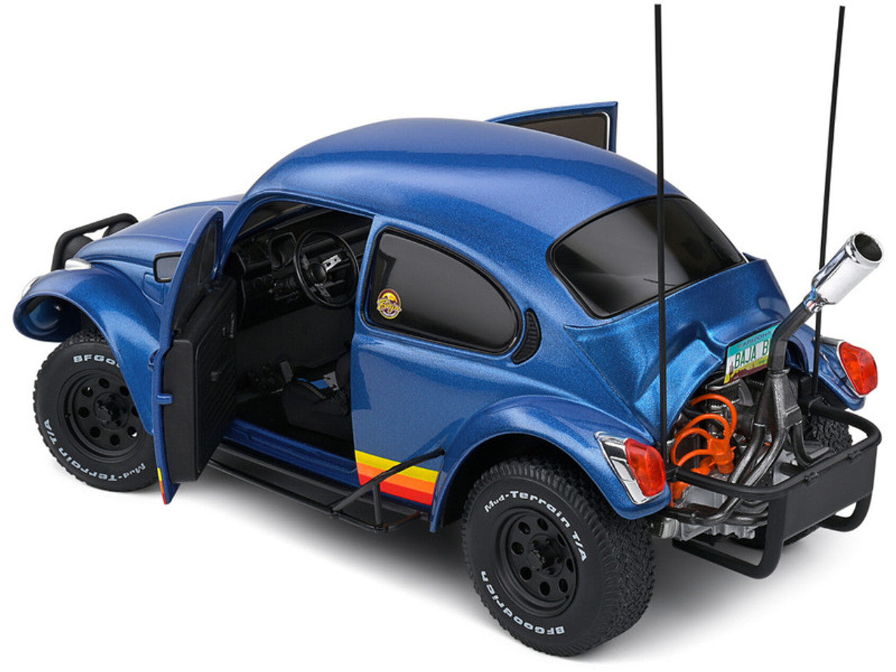 1/18 1975 VOLKSWAGEN BEETLE BAJA METALIC BLUE - SOLIDO