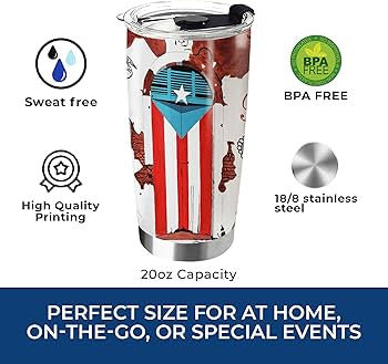 VASO TÉRMICO DE PUERTO RICO 20 OZ.