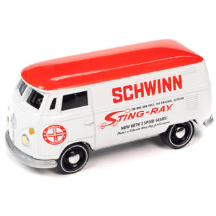 1/64 2-PACK - 1976 FREESTYLE FORD ECONOLINE VAN & 1965 VOLKSWAGEN TYPE-2 TRANSPORTER.