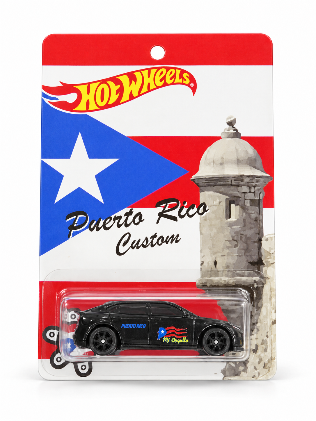 1/64 TESLA MODEL Y PUERTO RICO CUSTOM HOT WHEELS