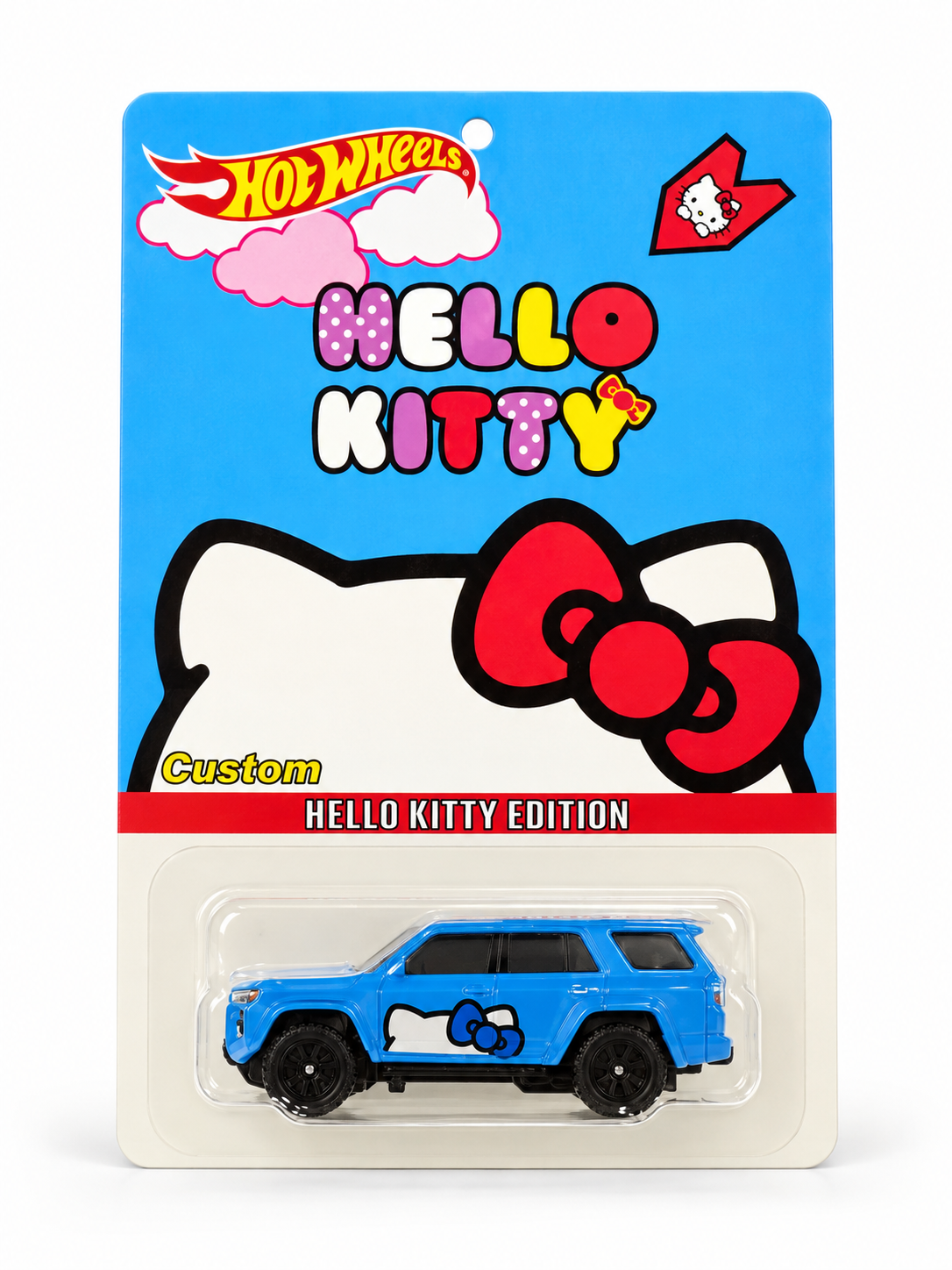 1/64 TOYOTA 4RUNNER  HELLO KITTY CUSTOM HOT WHEELS
