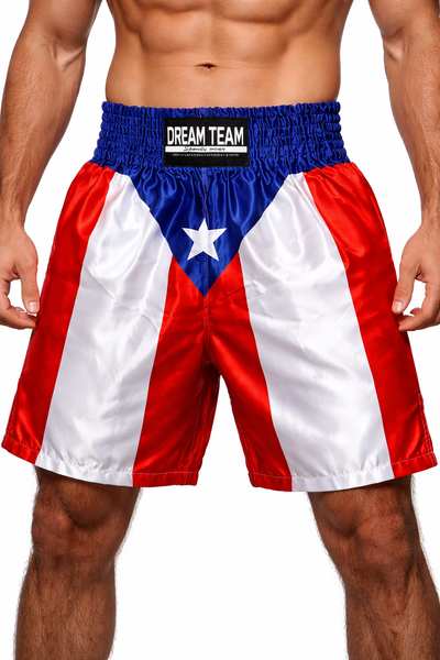 PUERTO RICO FLAG BOXING SHORT - PANTALÓN DE BOXEO CON BANDERA SE PUERTO RICO