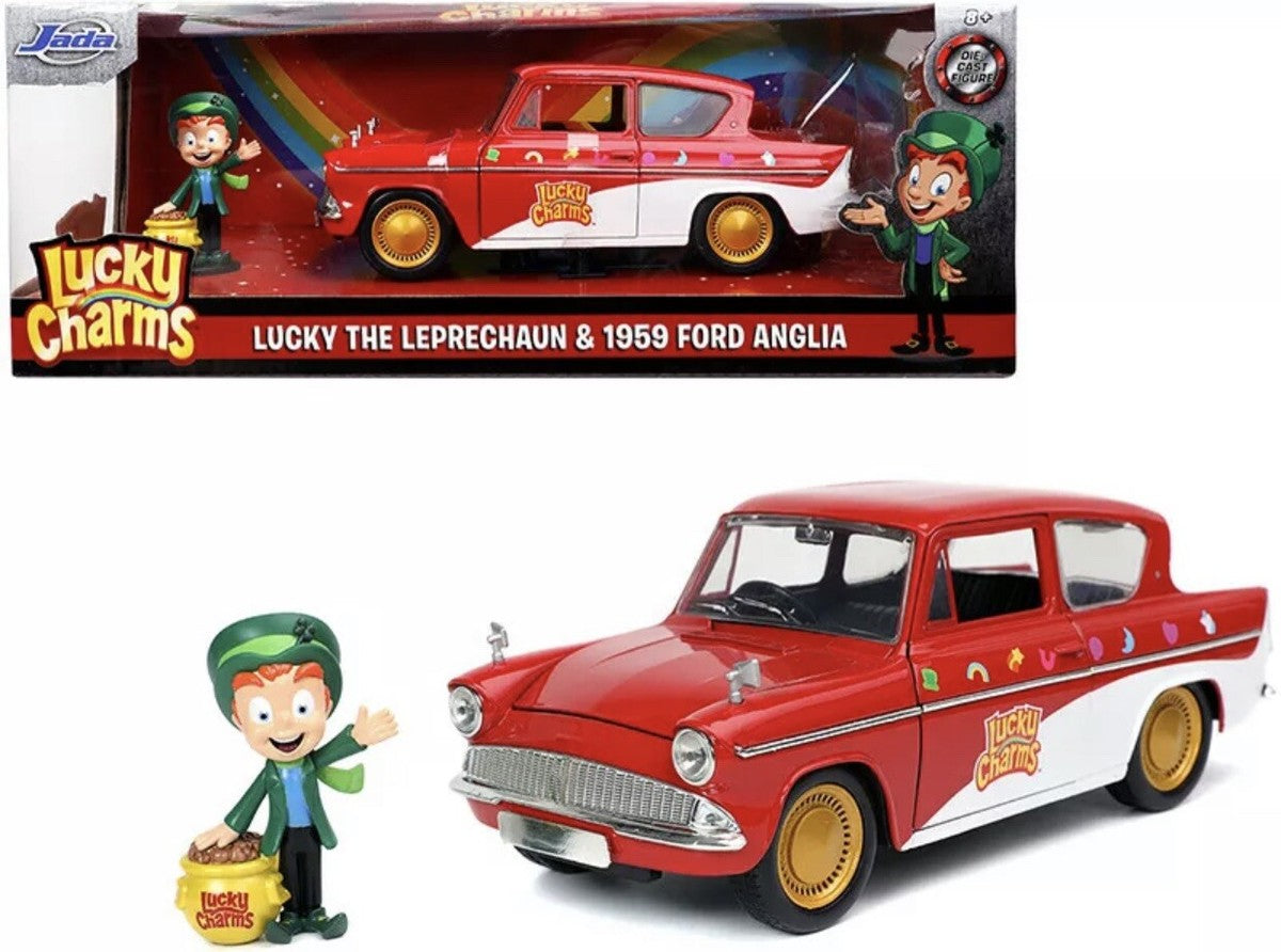 1/24 LUCKY THE LEPRECHAUN & 1959 FORD ANGLIA LUCKY CHARM - JADA