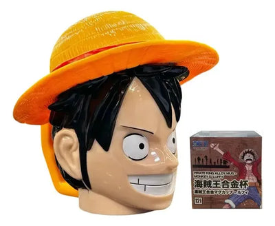 LUFFY STRAW HAT HEAD THERMAL INSULATION MUG - ONE PIECE