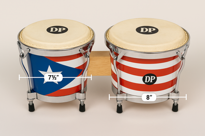 PROFESSIONAL LATIN BONGO - PUERTO RICO FLAG (Don Pablo)