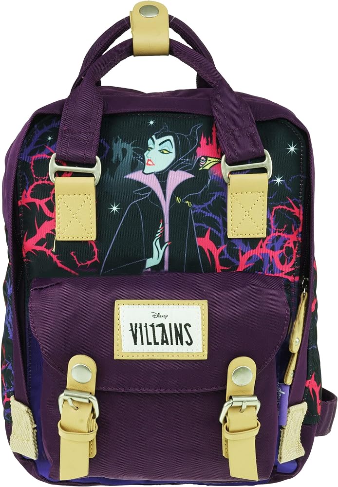 BACK PACK -  11" X  9" VILLIANS PURPLE PATTERN