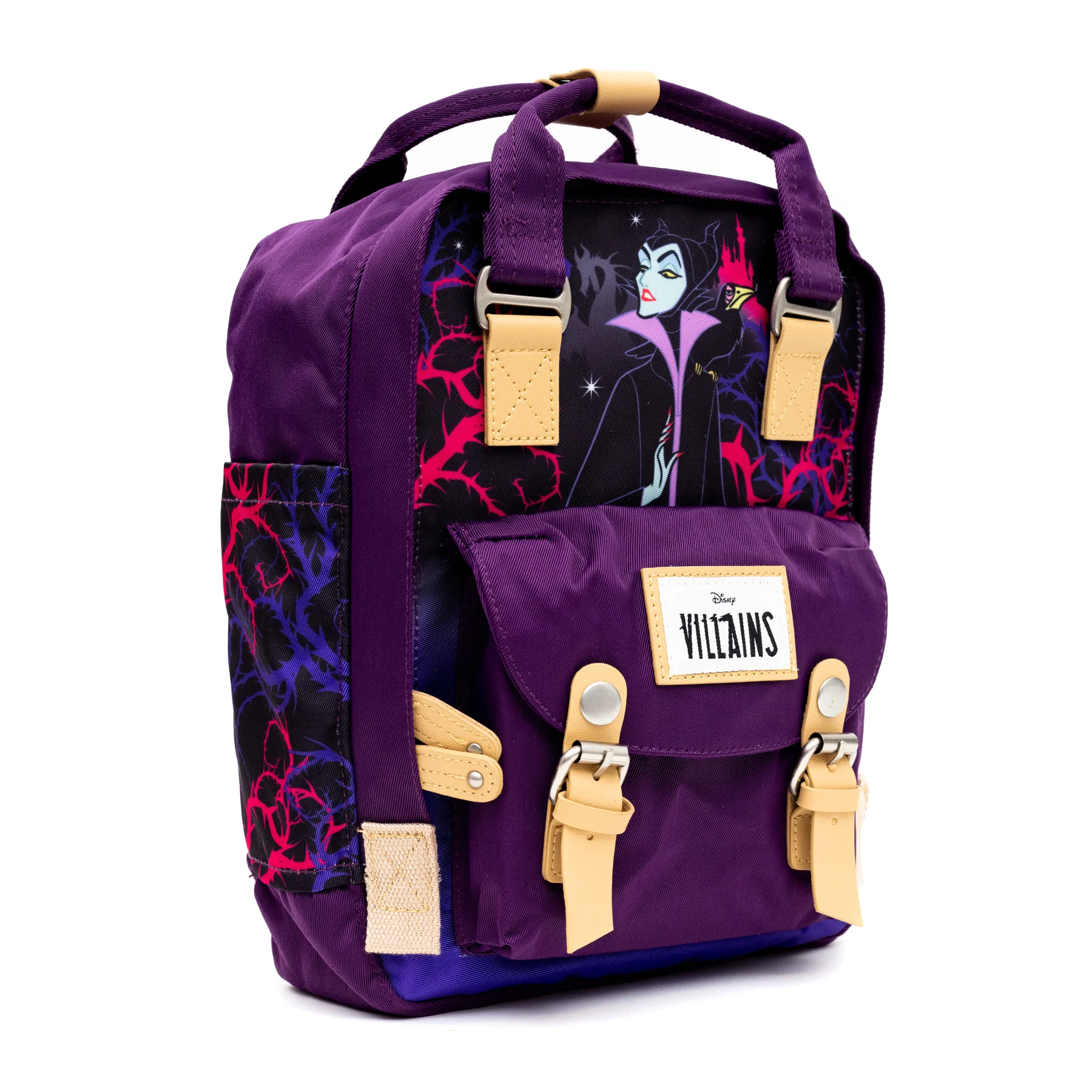 BACK PACK -  11" X  9" VILLIANS PURPLE PATTERN