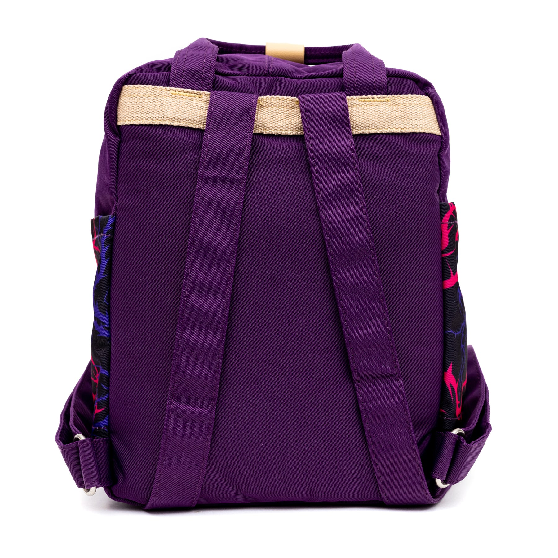 BACK PACK -  11" X  9" VILLIANS PURPLE PATTERN