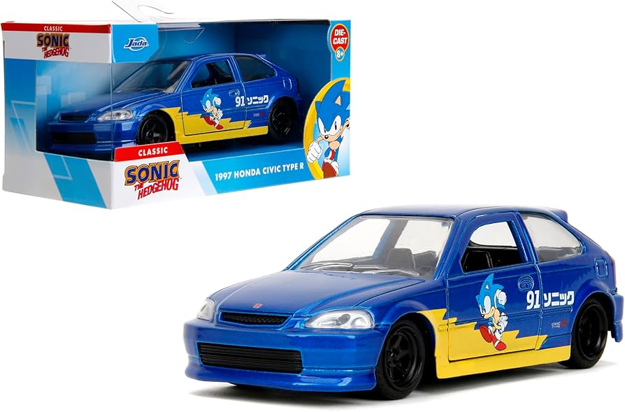 1/32 1997 HONDA CIVIC TYPE R “SONIC THE HEDGEHOG” - JADA