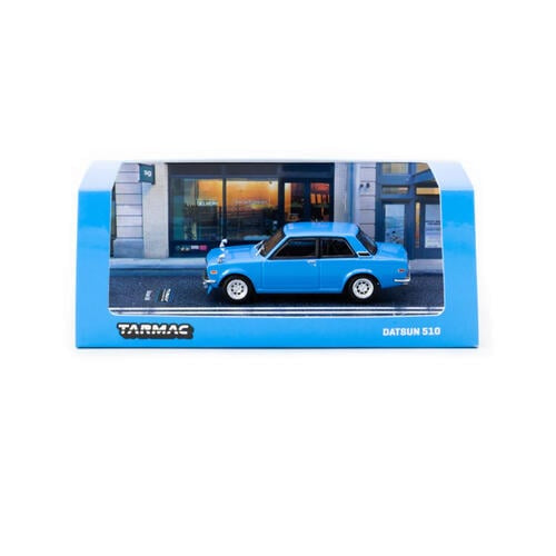 1/64 DATSUN 510 LIGHT BLUE “ROAD 64” - TARMAC