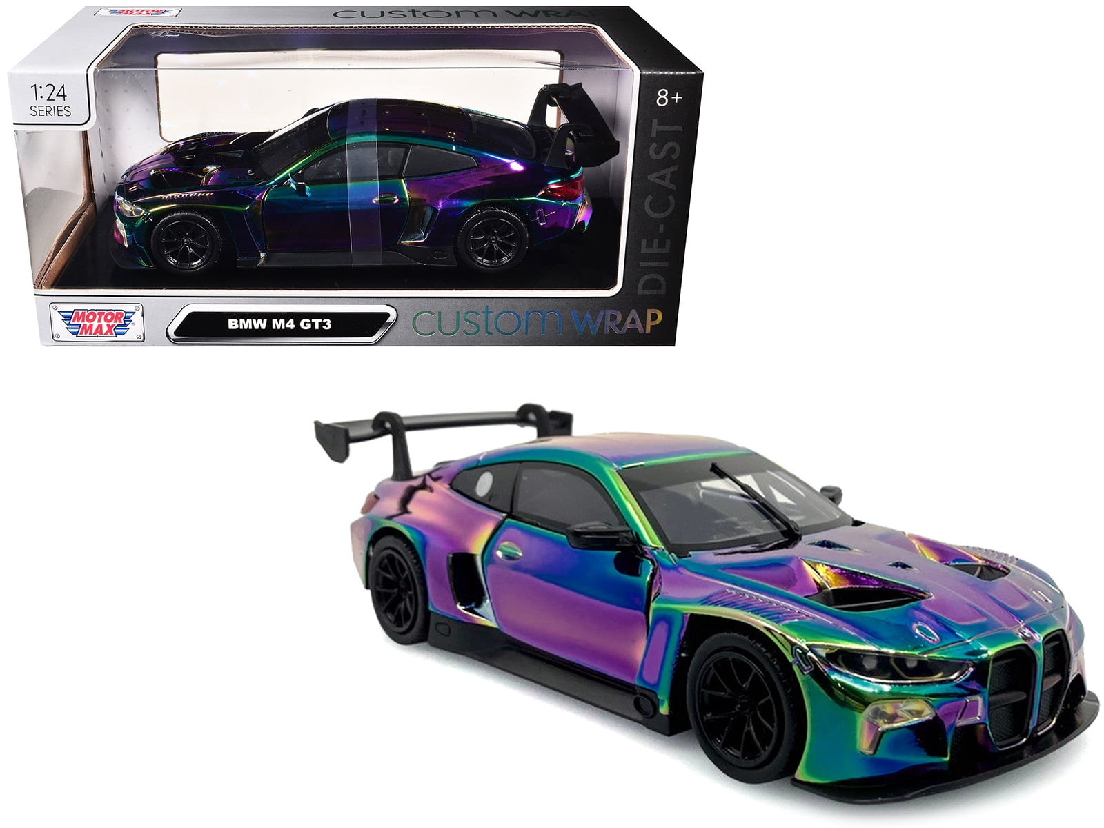 1/24 BMW M4 GT3 “CUSTOM WRAP” CHROME - MOTOR MAX