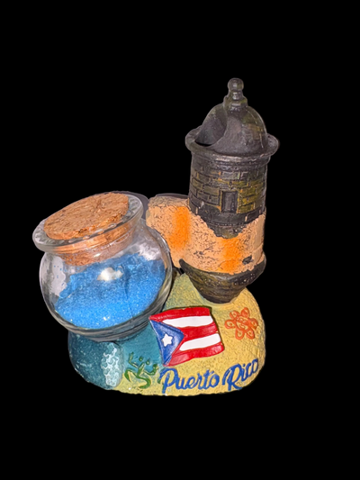 PEN HOLDER SAND GARITA - PUERTO RICO LAPICERO GARITA CON ARENA