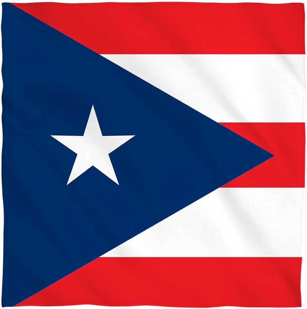 PUERTO RICO FLAG HANDKERCHIEF - PAÑUELO BANDERA DE PUERTO RICO - BANDANA