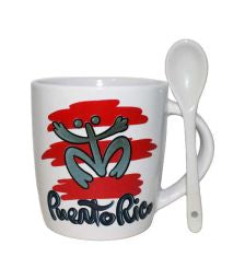 TAZA CON CUCHARA COQUI TAINO