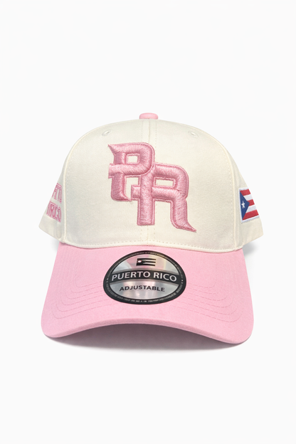 GORRA DE PUERTO RICO - LETRA COLOR ROSA - BASEBALL CAP PINK LETTER