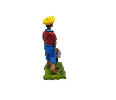 Figuras de Jibaro de Puerto Rico con Frutas de 4" Pulgadas