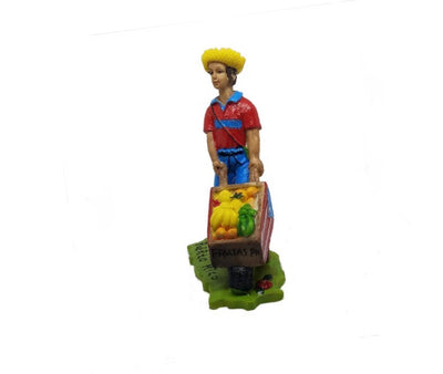 Figuras de Jibaro de Puerto Rico con Frutas de 4" Pulgadas